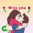 Romantic Kiss Animated Sticker