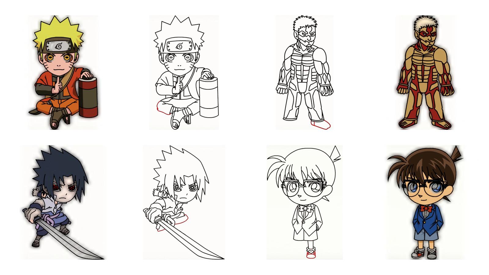 Chibi Anime Characters for Pre-K Infographics