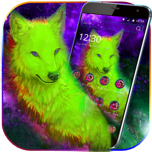 Galaxy Wolf Theme Wallpaper