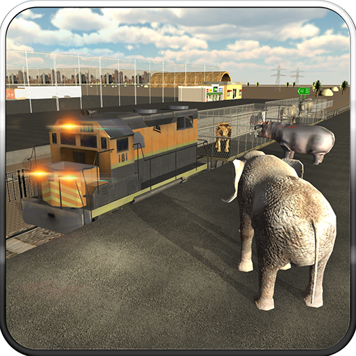 Wild Animal Transport Train 3D