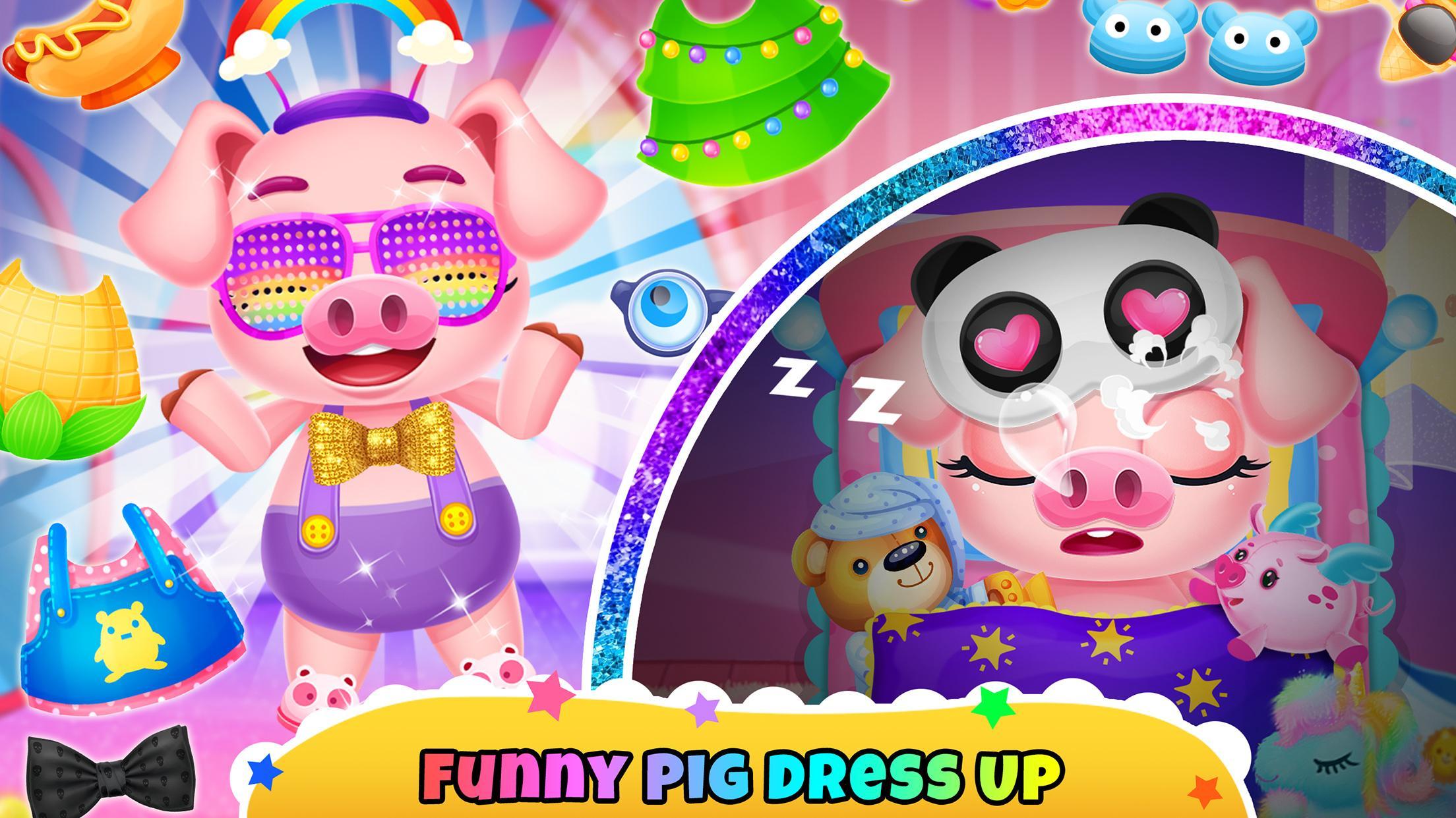 Download Baby Pig Care - Raise & Dress Up Pink Pet Pig android on PC