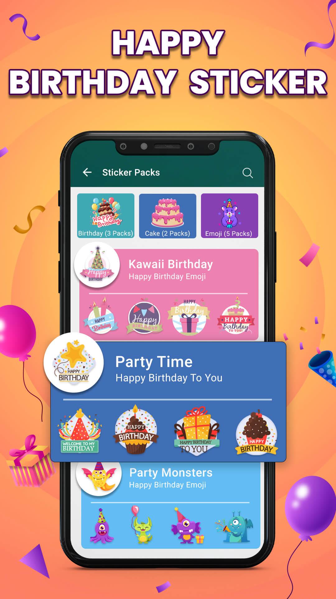 Скачать Sticker Birthday for Whatsapp на ПК | Официальный представитель  GameLoop