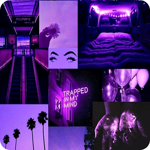 紫の美的壁紙