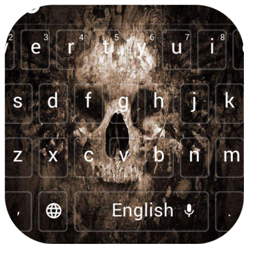 Tema Keyboard Skull Scary