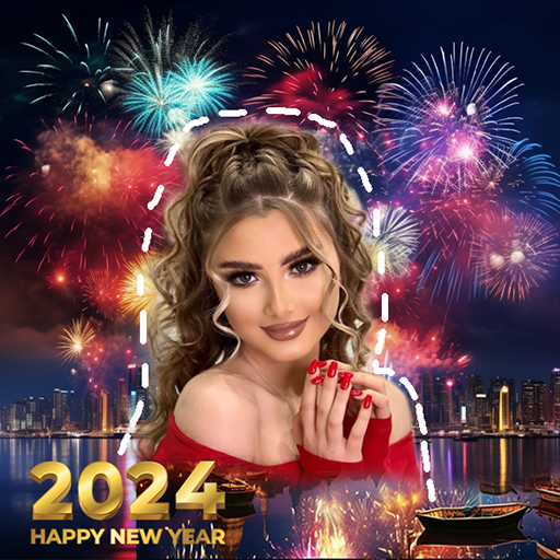 New year photo frame 2024