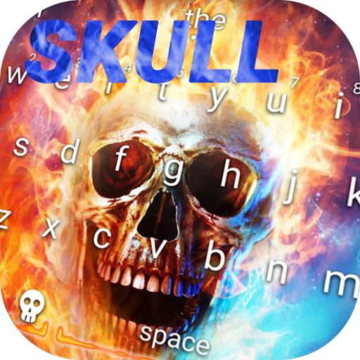 Flame Skull Keyboard Theme