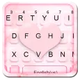Pink Marble Heart Keyboard The