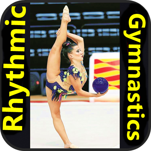 Rhythmic gymnastics exercises.