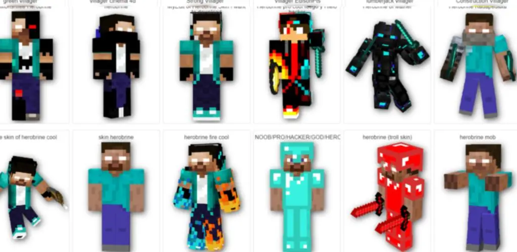 Download Mod Herobrine Skin android on PC