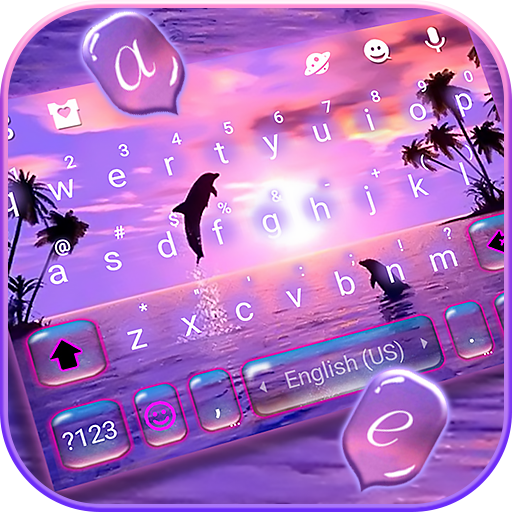 Sunset Sea Dolphin のテーマキーボード