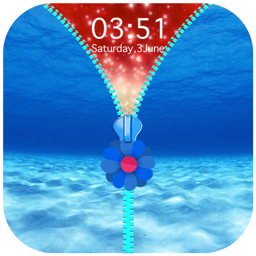 Under Water Zipper Lock Screen