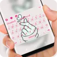 Love You pink Keyboard
