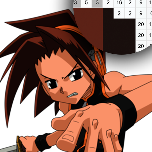 Shaman King Color By Number Pi