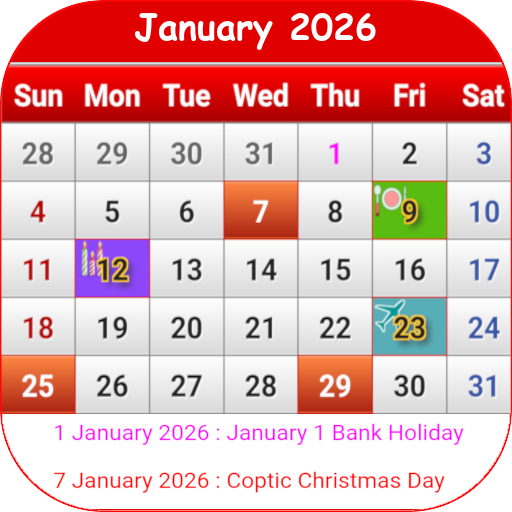 Egypt Calendar 2026