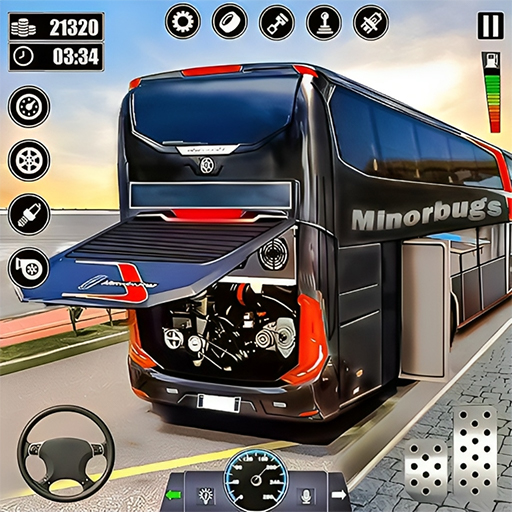 Pelatih Bus Mengemudi 3d
