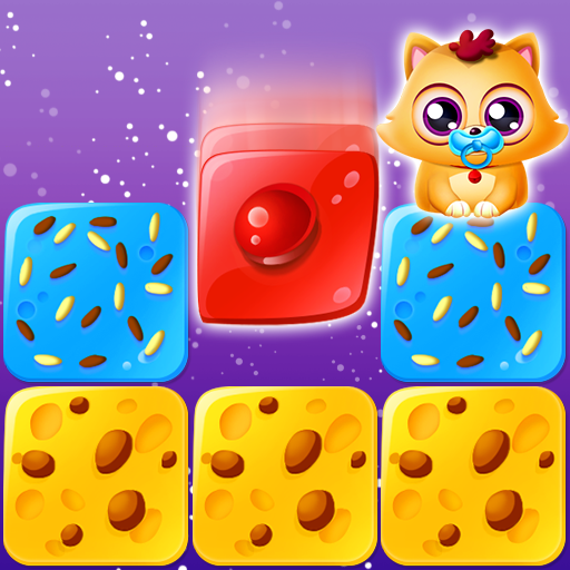 Feed Fat Cat: puzzle Blok gese