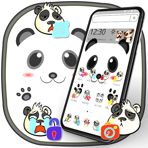 Cute Face Panda Launcher Theme 🐼