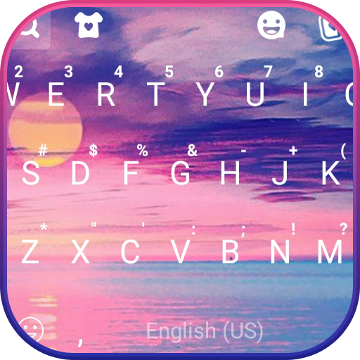 Ocean Sunset Keyboard Backgrou