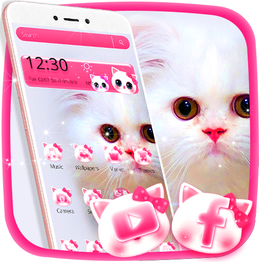 Tema Kitty Kucing Putih Lucu