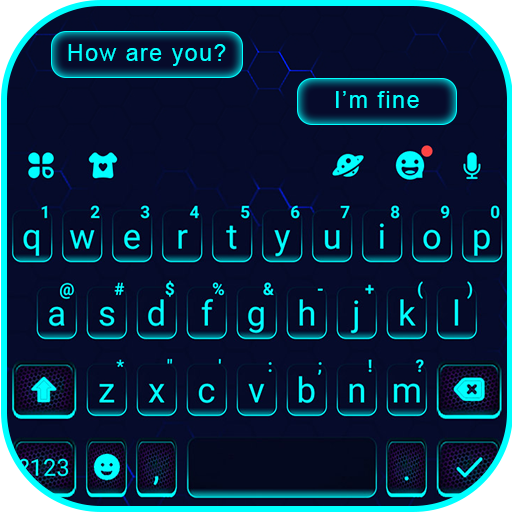 Neon Blue keyboard