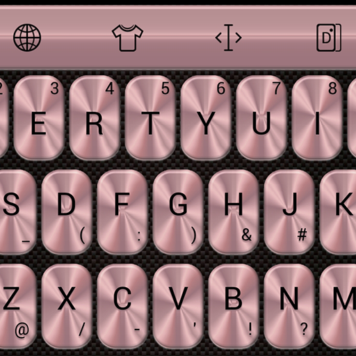 Keyboard Theme Metallic Pink