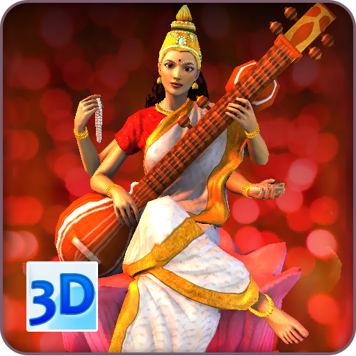 3D Saraswati Live Wallpaper