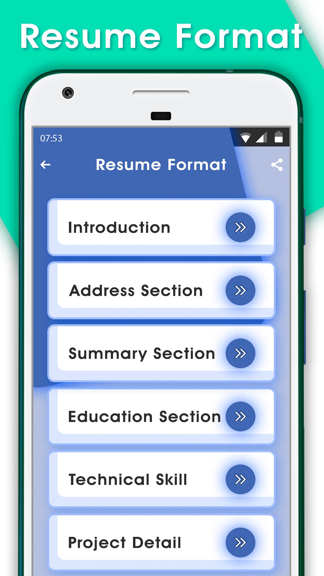 Download Resume formate android on PC