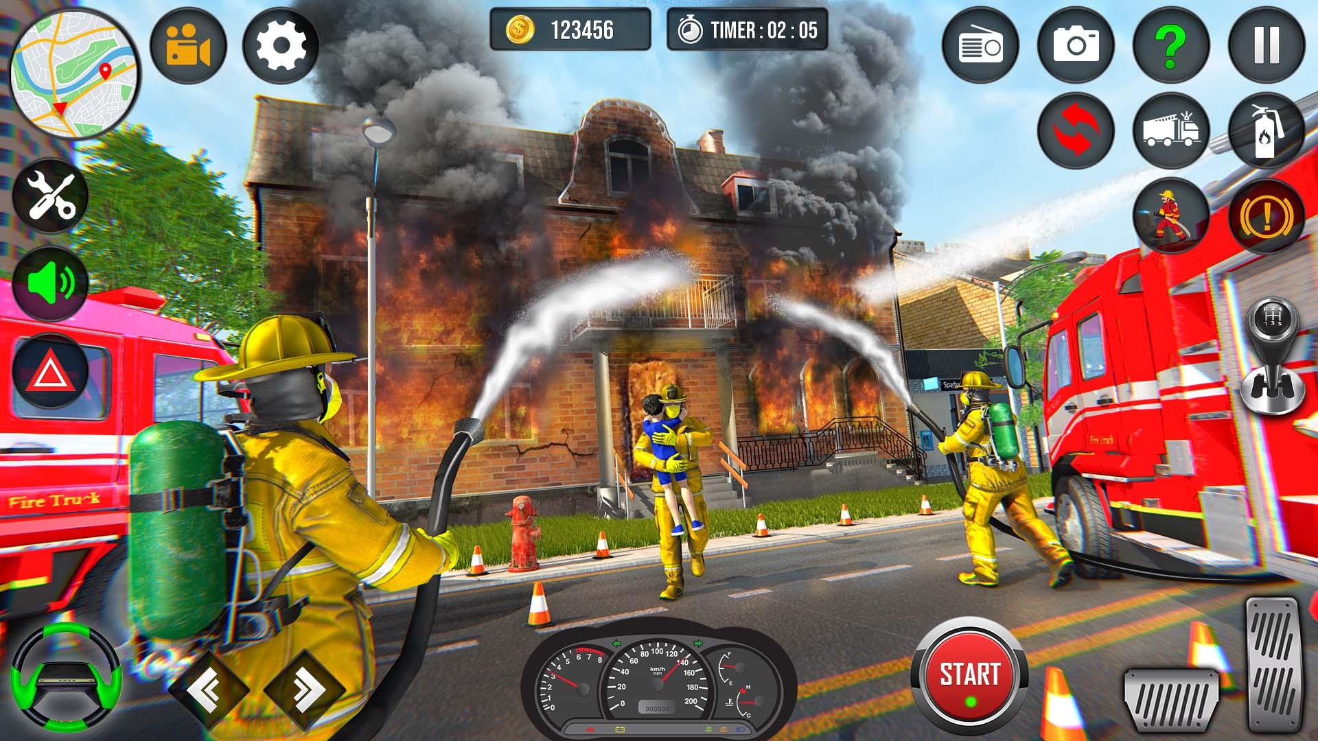 Скачать Firefighter Fire Truck Game 3D на ПК | Официальный представитель  GameLoop