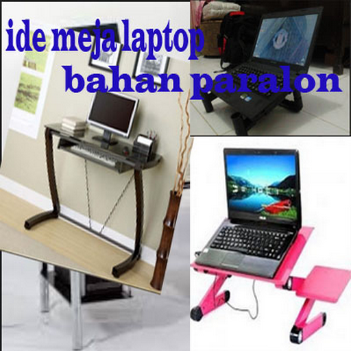 idea meja laptop dari paip