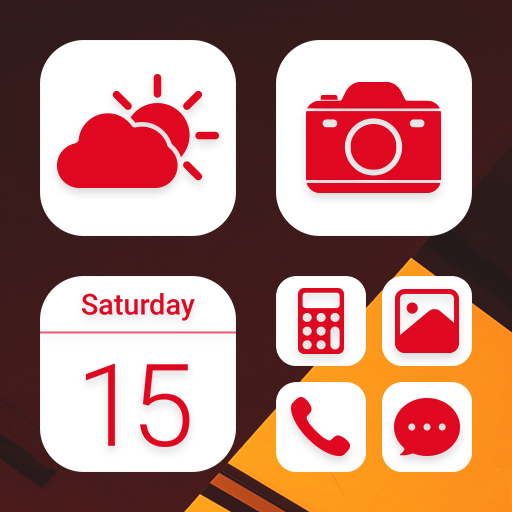 Wow Red Theme  - Icon Pack