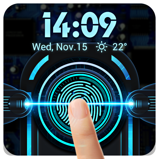 Fingerprint style lock screen for prank