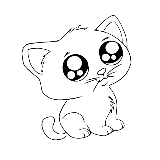 Cara menggambar hello kitty