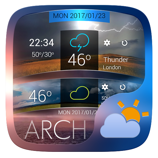 Arch GO Weather Widget Theme