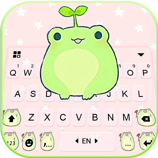 Cute Frog Green keyboard