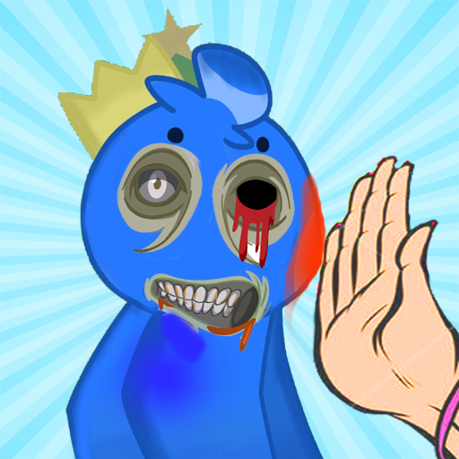 slap Rainbow Blue Monster