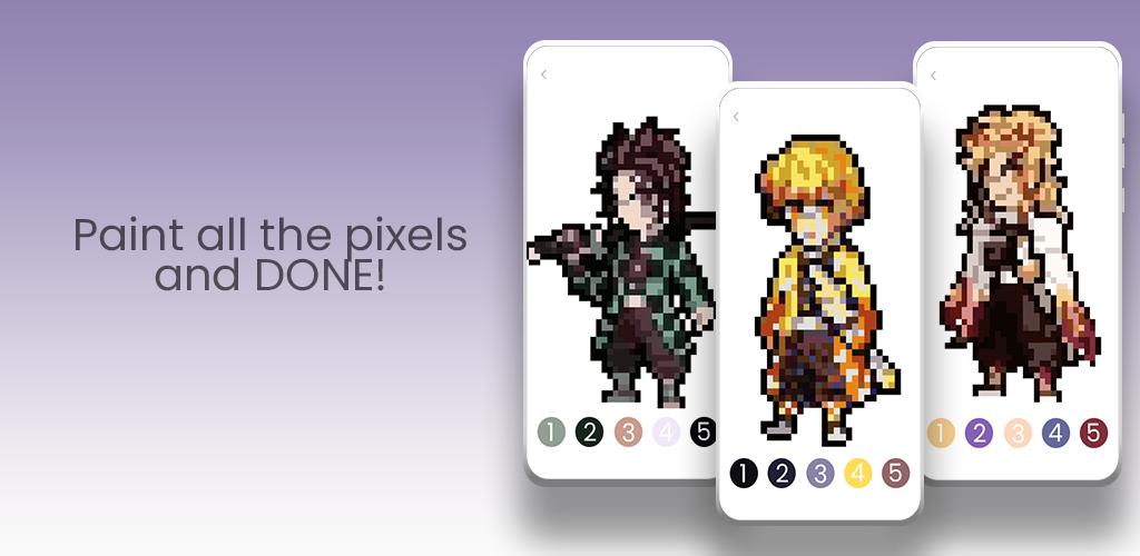 Download Kimetsu no Yaiba Pixel Art android on PC
