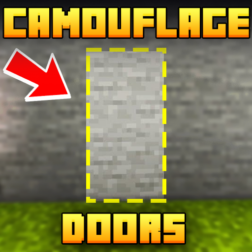 Камуфляжные двери моды на MCPE