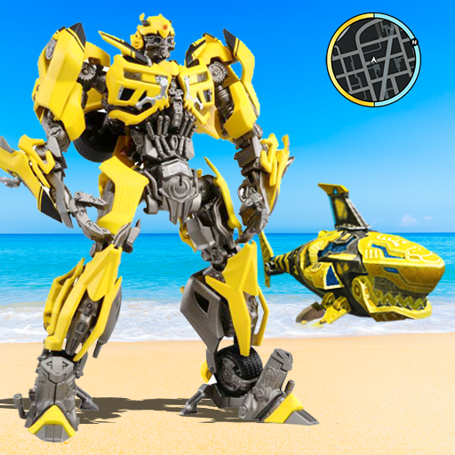 Robot Shark Transformer Angry Robot Game Warrior