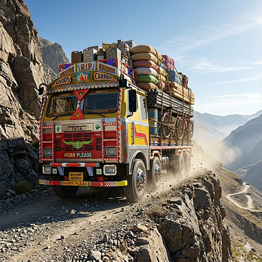 Indian Heavy Truck Delivery 3D