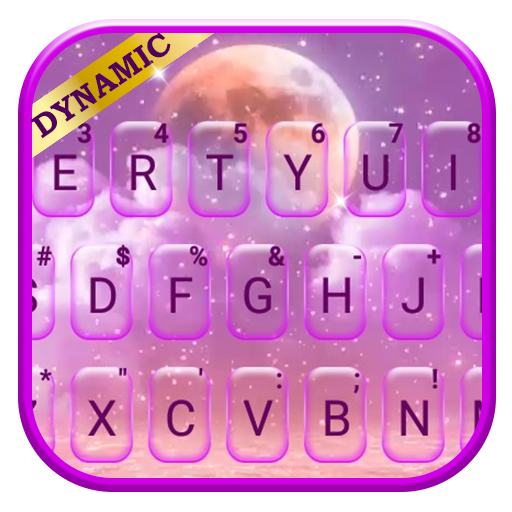 Pink Sky Moon Keyboard Theme