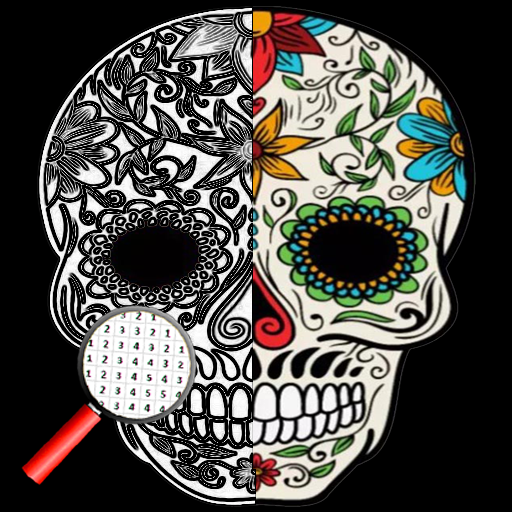 Skull Art Tattoo Coloring By N