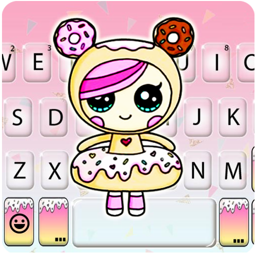 Tema Keyboard Donut Baby Girl