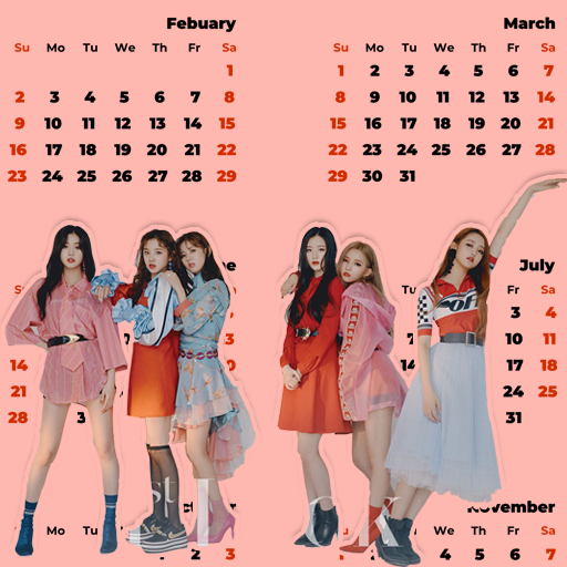 (G)I-DLE Calendar Widget