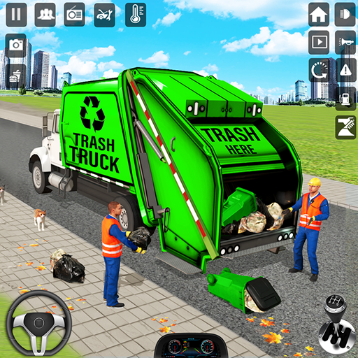 sampah lori pemandu simulator