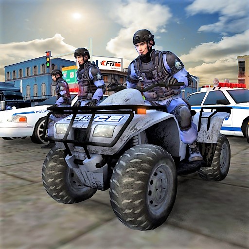 ABD polisi moto dörtlübisiklet
