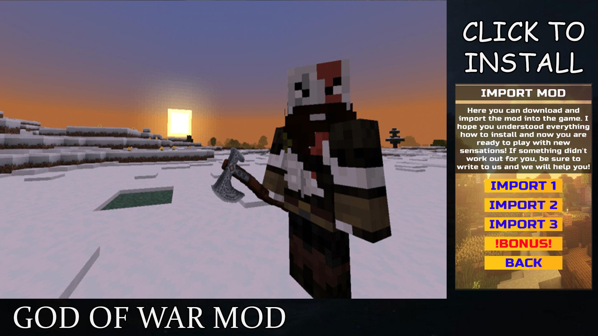 Download God Of War Addon for Minecraft android on PC