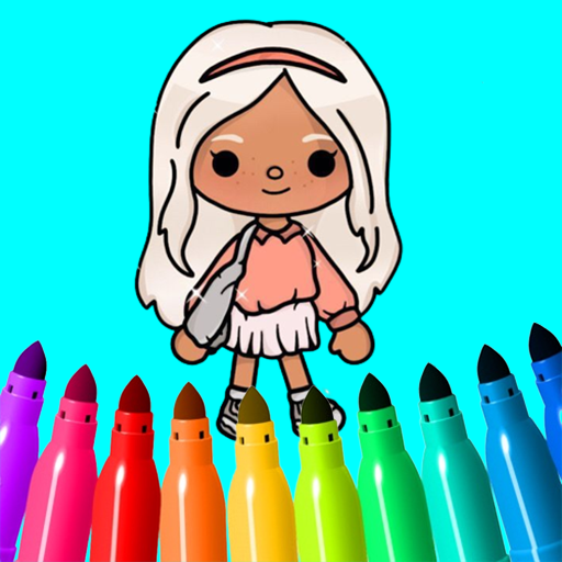 Toca Live Cute Coloring Book