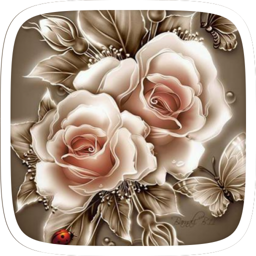 Golden Rose Flower Theme