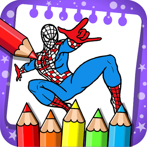 spider super heroes coloring c