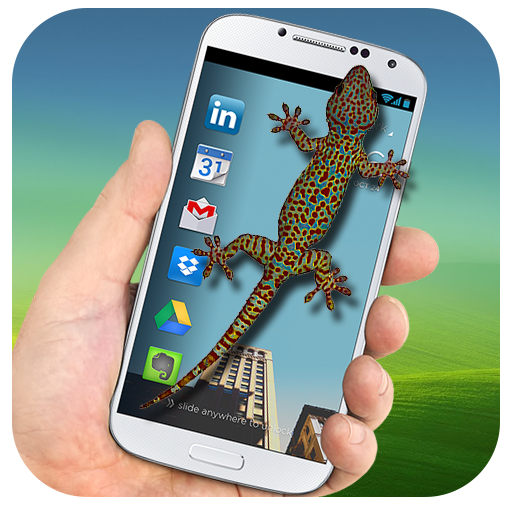 Lizard on Phone 3D Funny Joke – Scary Gecko Prank